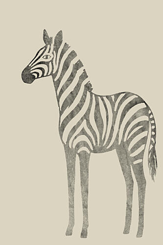 Serene Striped Zebra Art Print