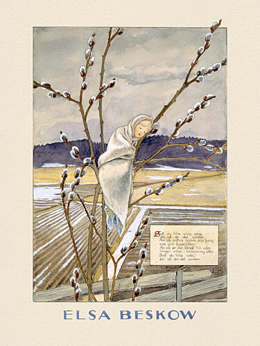 Tummelisa - Sov du Lilla Videung Art Print by Elsa Beskow and Hc Andersen