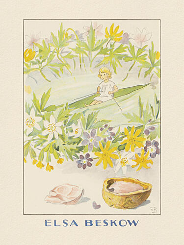 Tummelisa I Vattnet, Elsa Beskow Hc Andersen Art Print by Elsa Beskow and Hc Andersen