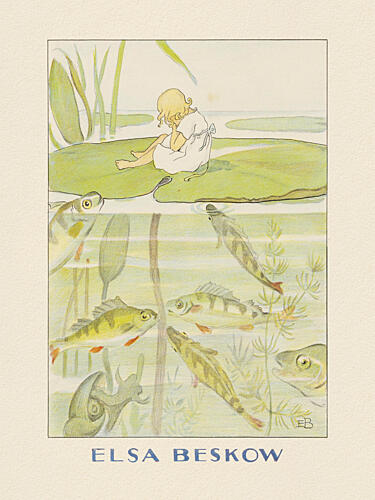 Tummelisa Nackrosbladet - Elsa Beskow Hc Andersen Art Print by Elsa Beskow and Hc Andersen