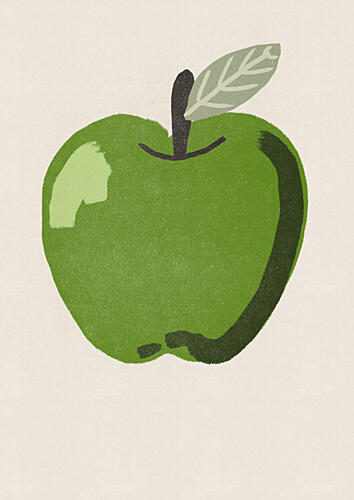 Crisp Green Apple Art Print