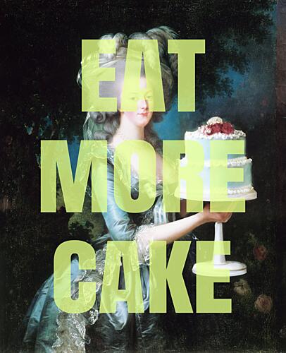 Eat More Cake Portrait Art Print