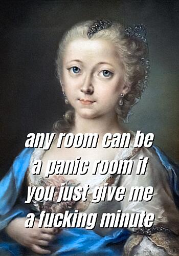 Funny Girl Panic Room Art Print