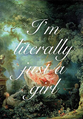 Literally Just a Girl Swing Art Print