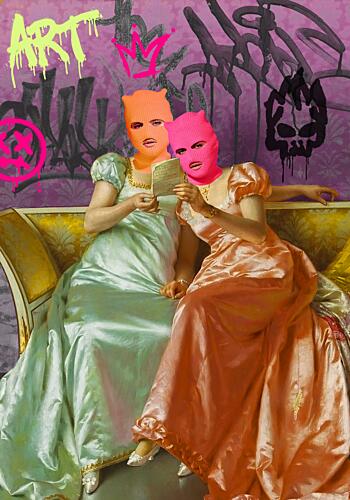 Regency Punk Reading Art Print