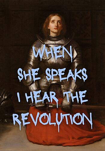 Armored Woman Revolution Art Print