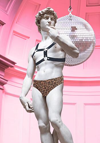 Pink David Disco Art Print