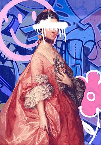 Modern Graffiti Portrait Moderne reproduction