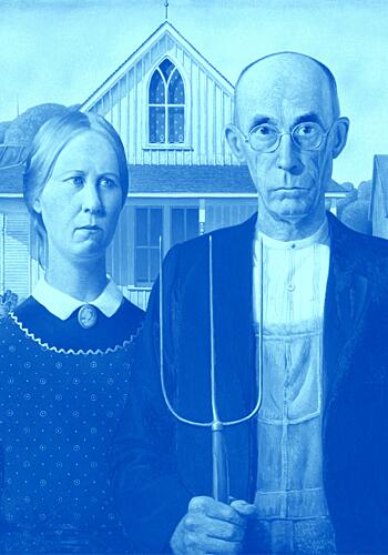 American Farm Couple Art Print