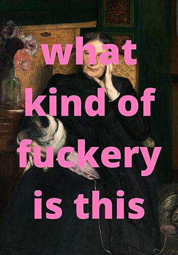 Elegant Woman with Pug Art Print