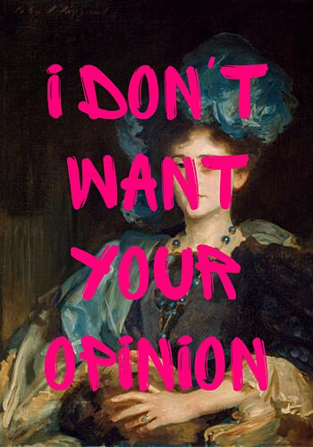 Pink Opinion Statement Art Print
