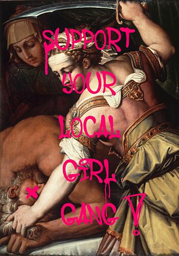 Girl Gang Graffiti Painting Art Print