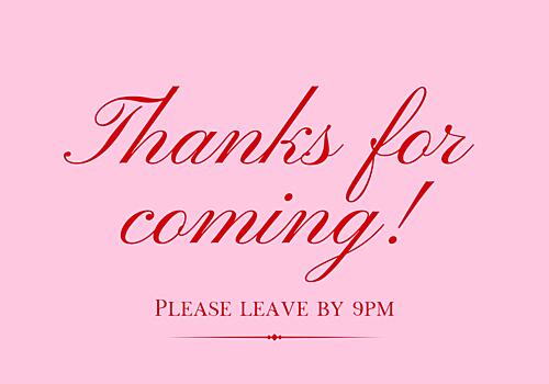 Elegant Thanks Message Art Print