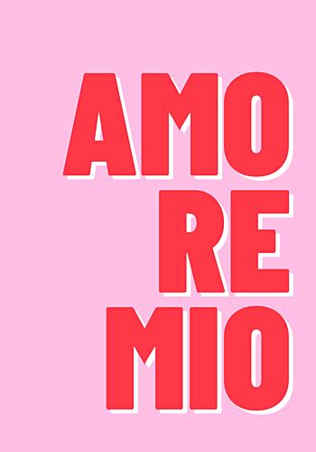 Pink Amore Mio Art Print