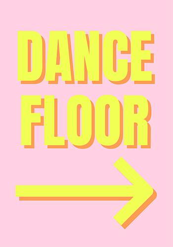 Pink Dance Floor Arrow Art Print