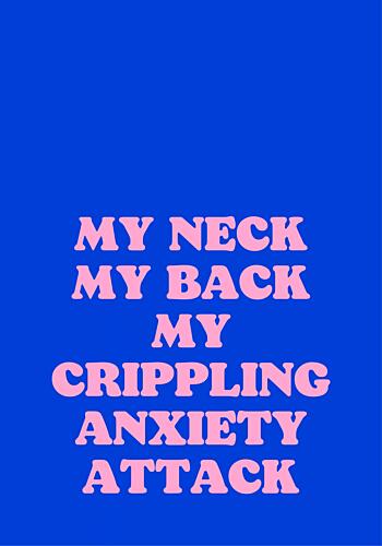 Neck Back Anxiety Attack Art Print