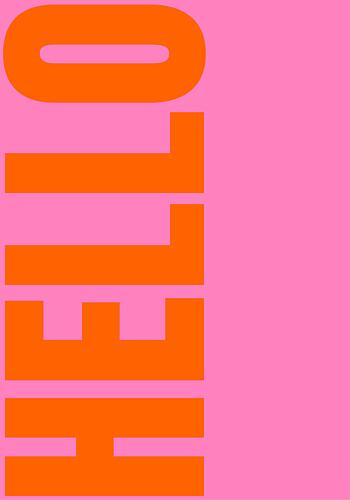 Vibrant Hello Greeting Art Print
