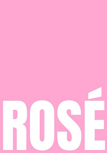 Pink Rose Typography Art Print