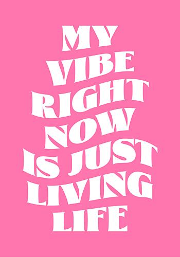 My Vibe Living Life Art Print