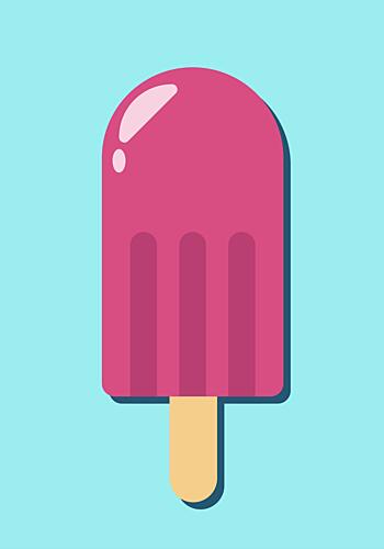 Summer Pink Popsicle Art Print