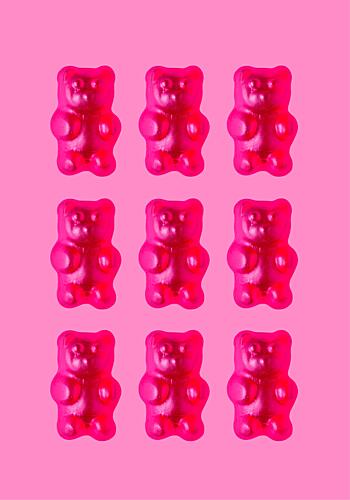 Sweet Pink Gummy Bears Art Print