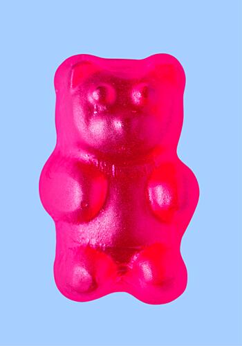 Vibrant Pink Gummy Bear Art Print