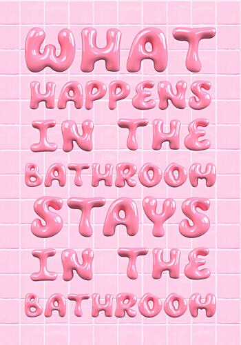 Bubbly Bathroom Rules Art Print