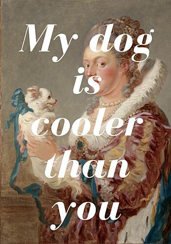 Regal Lady Funny Dog Art Print