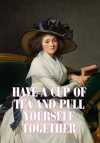 Elegant Lady Tea Quote Art Print