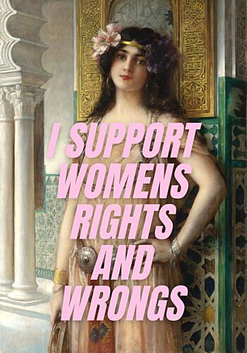 Ornate Woman Feminist Message Art Print