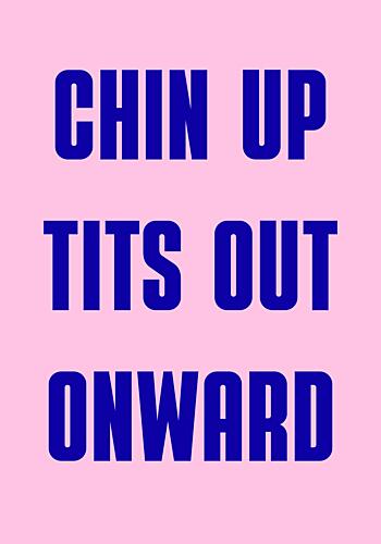Chin up Tits out Art Print