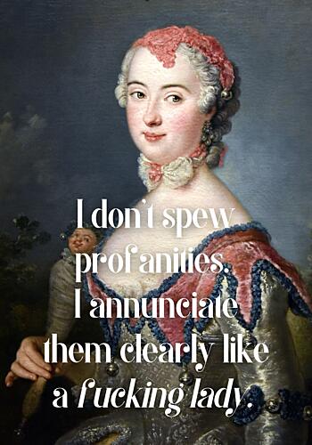 Sassy Rococo Lady Portrait Effronté reproduction