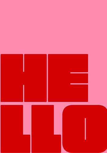Bold Hello Typography Art Print