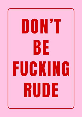 Pink Rude Statement Art Print