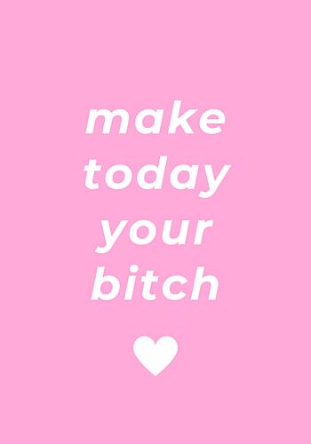 Make Today Your Bitch Art Print