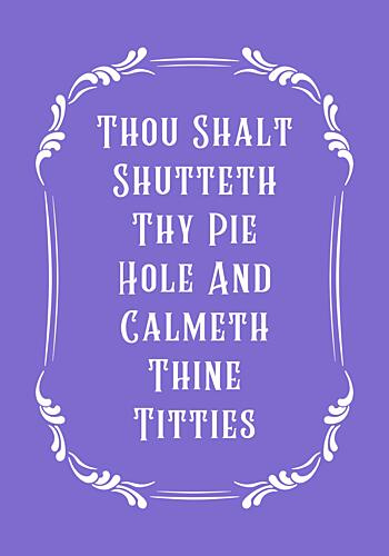 Sassy Purple Quote Effronté reproduction