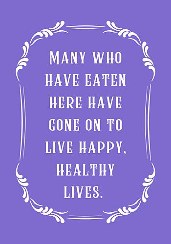 Happy Healthy Lives Quote Art Print