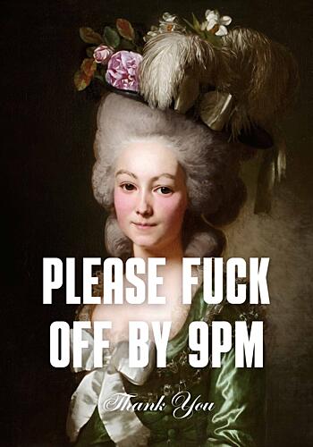 Elegant Lady Rude Quote Art Print