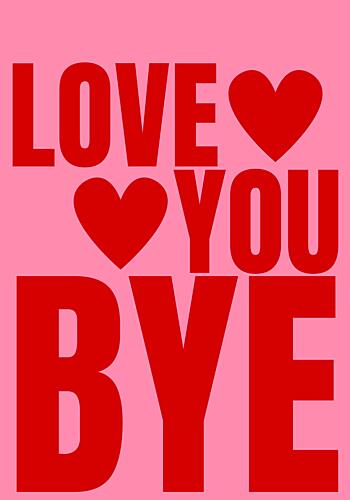 Love You Bye Hearts Art Print