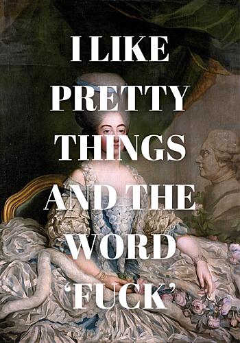 Sassy Rococo Quote Effronté reproduction