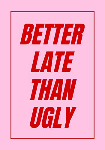 Witty Pink Text Art Art Print