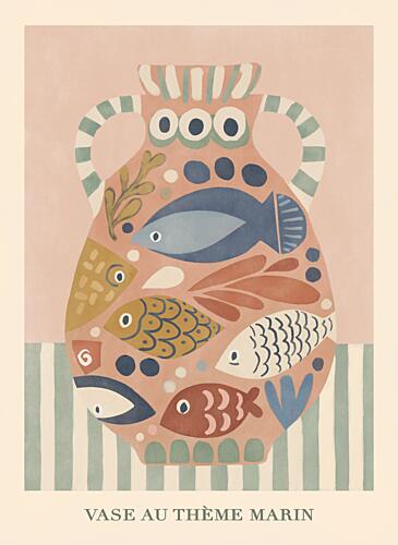Ocean Fish Vase Océan reproduction
