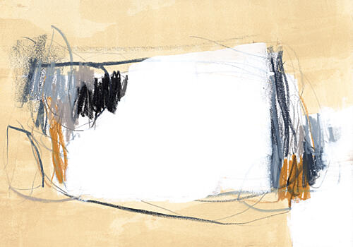 Neutral Abstract Strokes Art Print by uplusmestudio