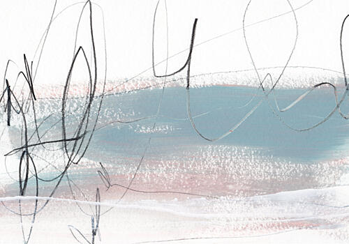 Modern Pastel Lines Moderne reproduction