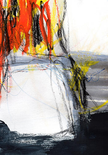 Vibrant Abstract Strokes Art Print by Uplusmestudio