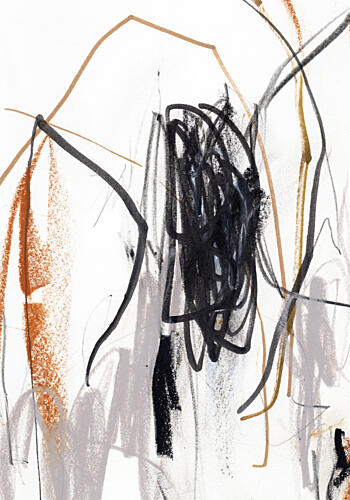 Expressive Abstract Drawing Art Print by uplusmestudio