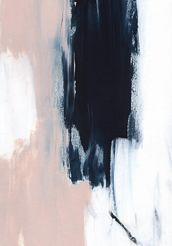 Abstract Navy Blush Strokes Art Print by uplusmestudio