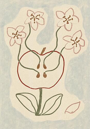 Blooming Apple Blossoms Art Print by Raipa Studio