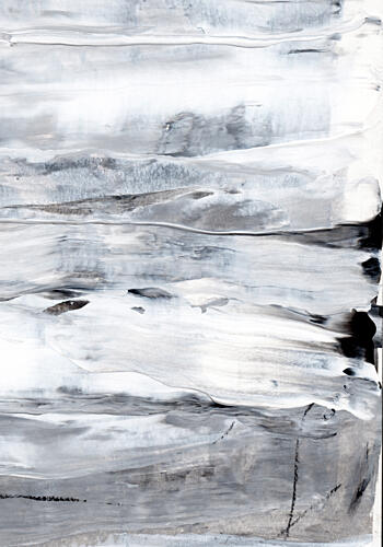 Abstract White Grey Layers Art Print by Uplusmestudio