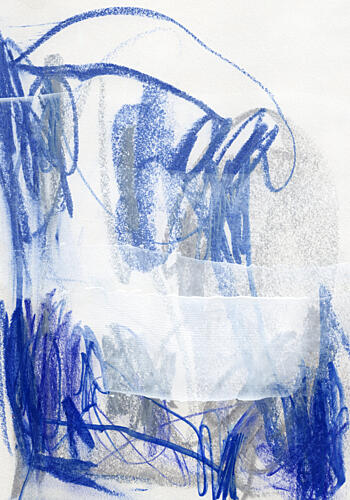 Fluid Blue Gestures Art Print by uplusmestudio